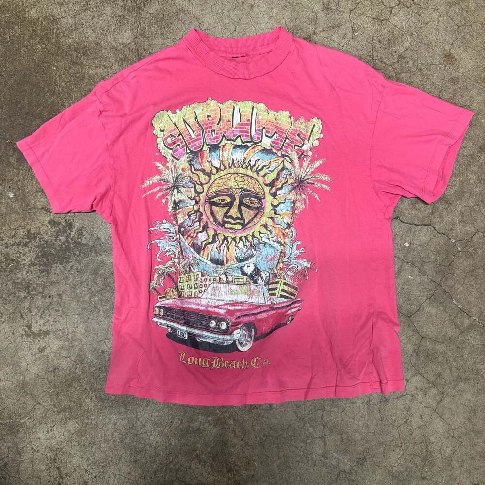 Sublime Long Beach CA Sun and Lowrider Graphic T-Shirt